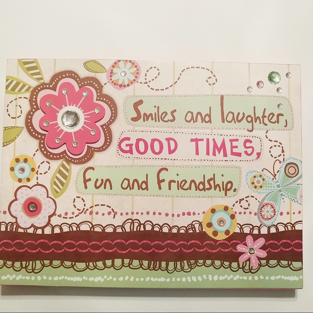 Pink girly decorative positive quote hanging sign